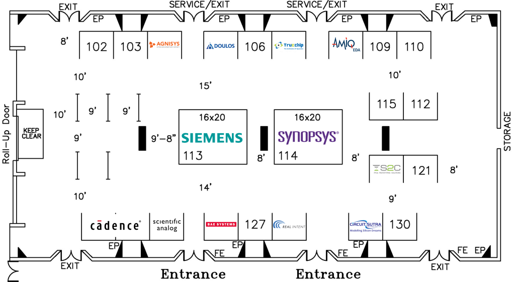 Dvcon Us 2024 Ehxibit Hall Layout Nov 28